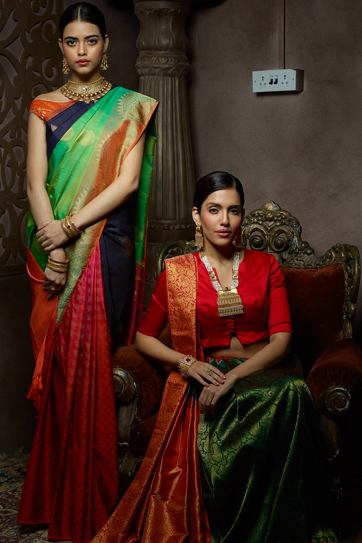Pink & Black Kanchi Kalamkari Silk Saree | Sakhi Fashions – sakhifashions